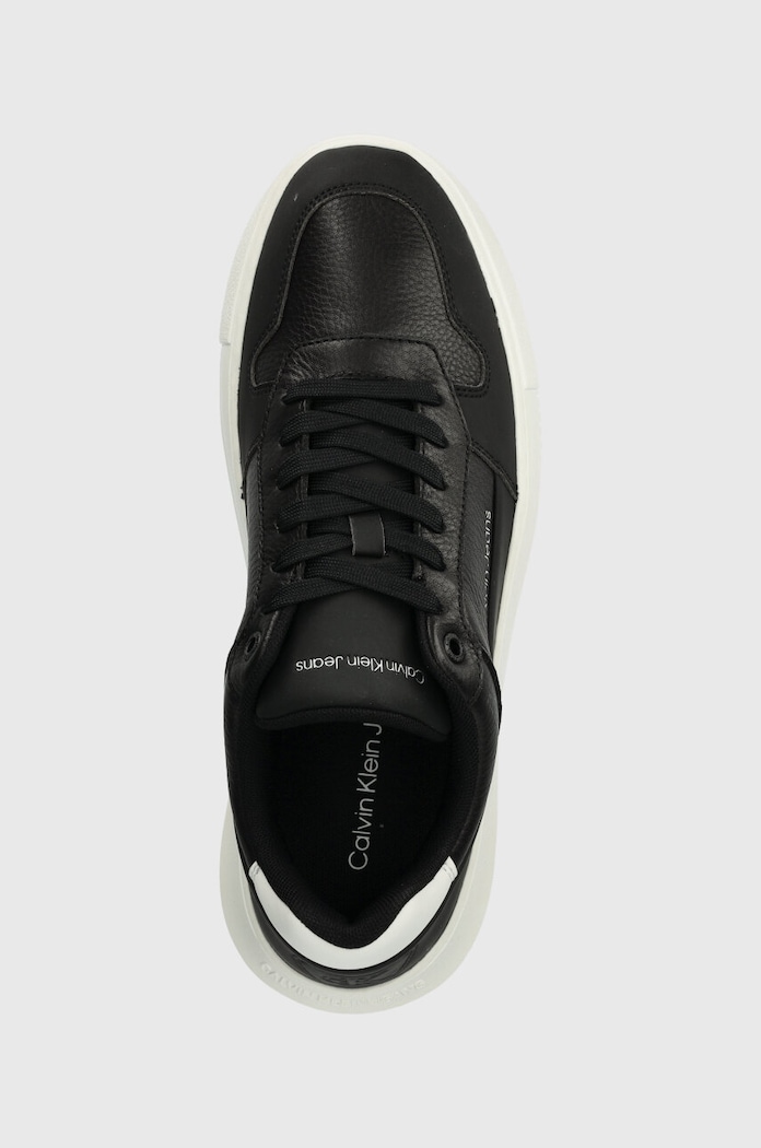 Calvin Klein Jeans sportcipő CHUNKY CUPSOLE LOW LTH IN SAT fekete YM0YM00873