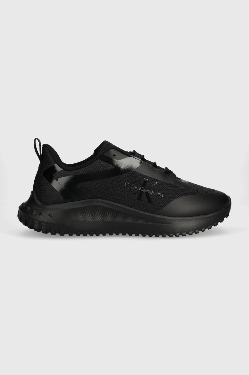 Calvin Klein Jeans sneakersy EVA RUNNER LOW LACE ML MIX niska czarny YM0YM00968