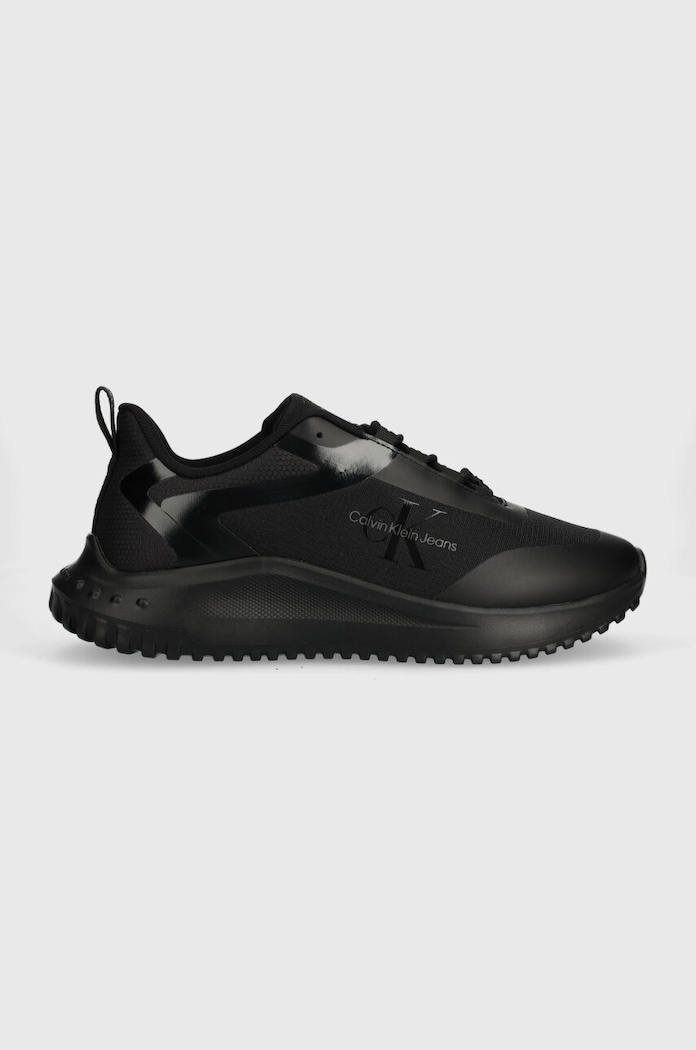 Calvin Klein Jeans sneakersy EVA RUNNER LOW LACE ML MIX niska czarny YM0YM00968