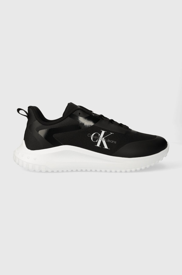 Sneakers Calvin Klein Jeans EVA RUNNER LOW LACE ML MIX μικρό μαύρο YM0YM00968