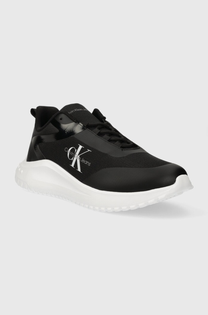 Sneakers Calvin Klein Jeans EVA RUNNER LOW LACE ML MIX YM0YM00968 μαύρο NC24
