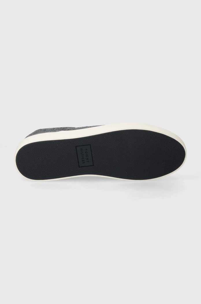 Tenisky Tommy Hilfiger TH HI VULC LOW SLIPON CHAMBRAY FM0FM04947 námořnická modř