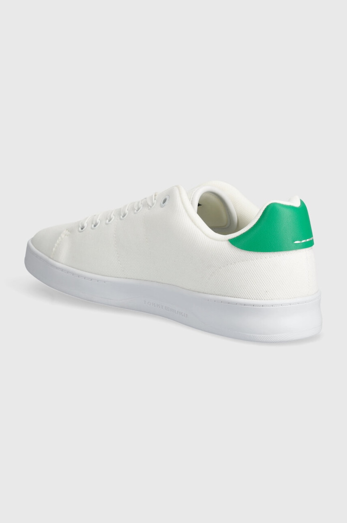 Обувки Маратонки Tommy Hilfiger COURT CUPSOLE PIQUE TEXTILE FM0FM04967 бял