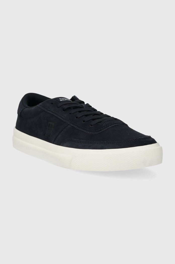 Semišové tenisky Tommy Hilfiger TH CUPSET SUEDE FM0FM04977 tmavomodrá SS24