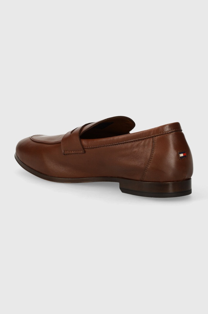 Obuwie Tommy Hilfiger mokasyny skórzane CASUAL LIGHT FLEXIBLE LTH LOAFER FM0FM04989 brązowy