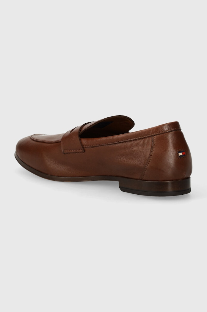 Obuwie Tommy Hilfiger mokasyny skórzane CASUAL LIGHT FLEXIBLE LTH LOAFER FM0FM04989 brązowy