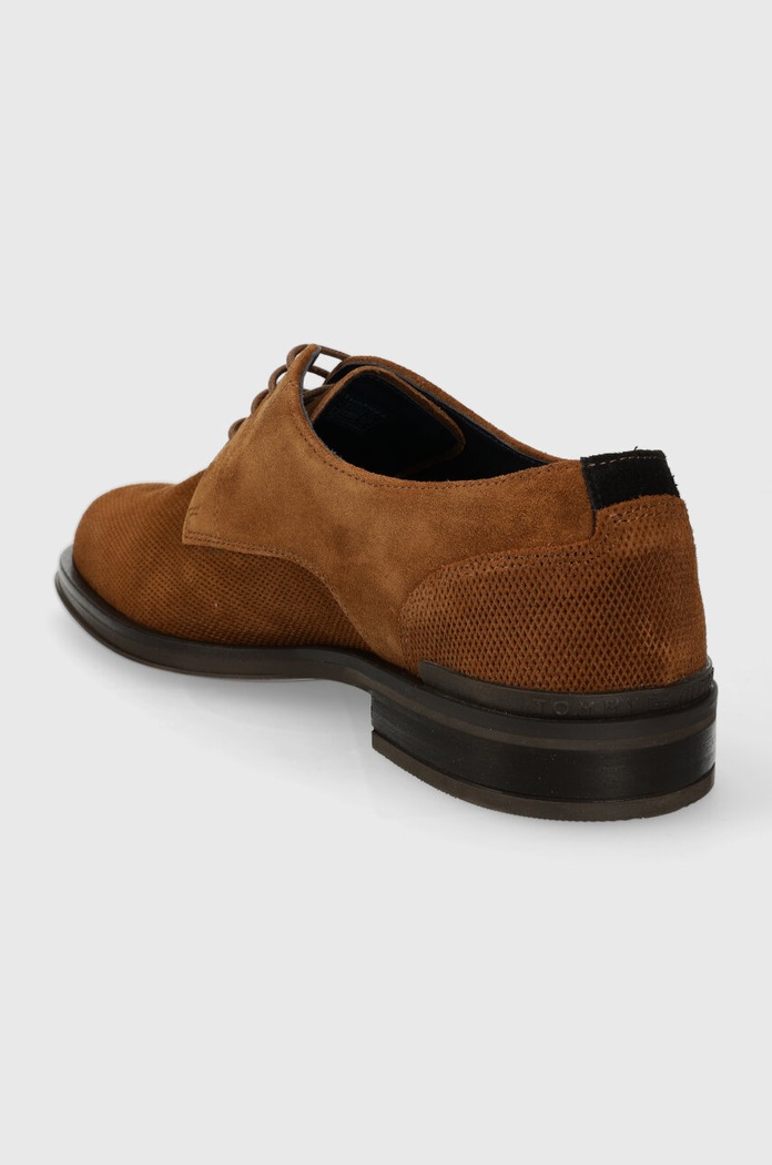 Obutev Tommy Hilfiger Polškornji iz semiša Tommy Hilfiger CORE TEXTURED SDE SHOE FM0FM04991 rjava