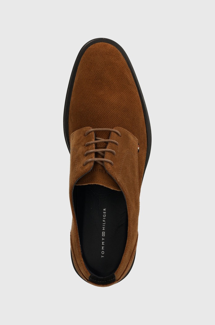 Polškornji iz semiša Tommy Hilfiger CORE TEXTURED SDE SHOE Tommy Hilfiger FM0FM04991 rjava