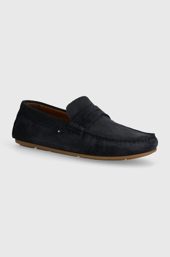 Tommy Hilfiger mokasyny zamszowe CASUAL SUEDE DRIVER skóra zamszowa granatowy FM0FM04998