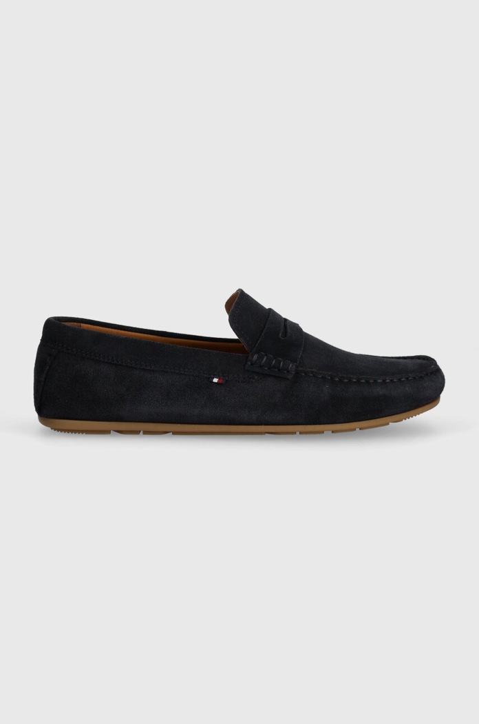 Tommy Hilfiger mokasyny zamszowe CASUAL SUEDE DRIVER FM0FM04998 granatowy SS25