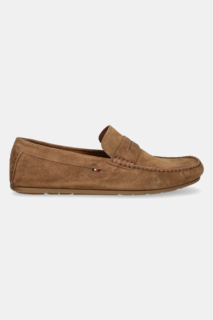 Tommy Hilfiger mokasyny zamszowe CASUAL SUEDE DRIVER FM0FM04998 brązowy SS25