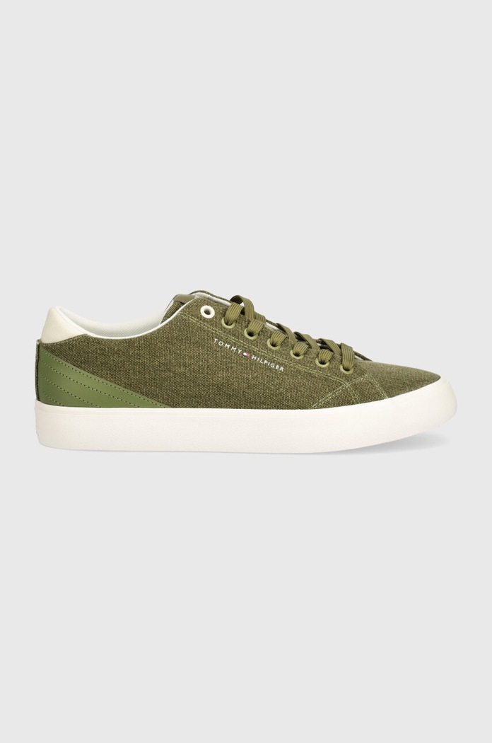 Tenisky Tommy Hilfiger TH HI VULC LOW SUMMER CVS FM0FM05056 zelená SS24