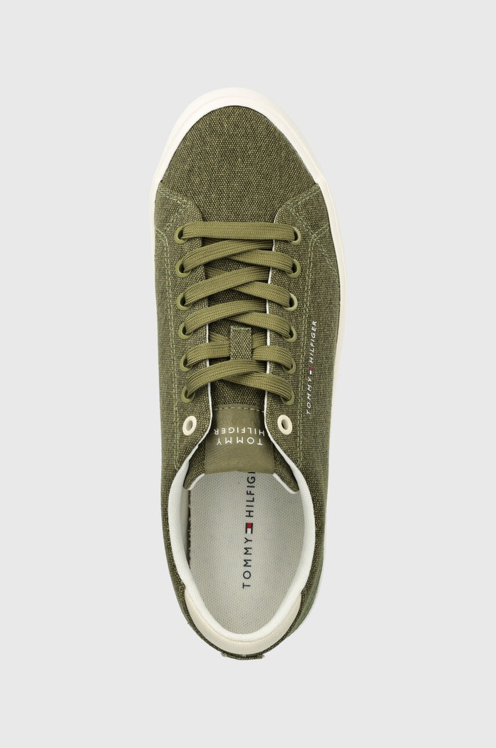 Tenisky Tommy Hilfiger TH HI VULC LOW SUMMER CVS zelená FM0FM05056