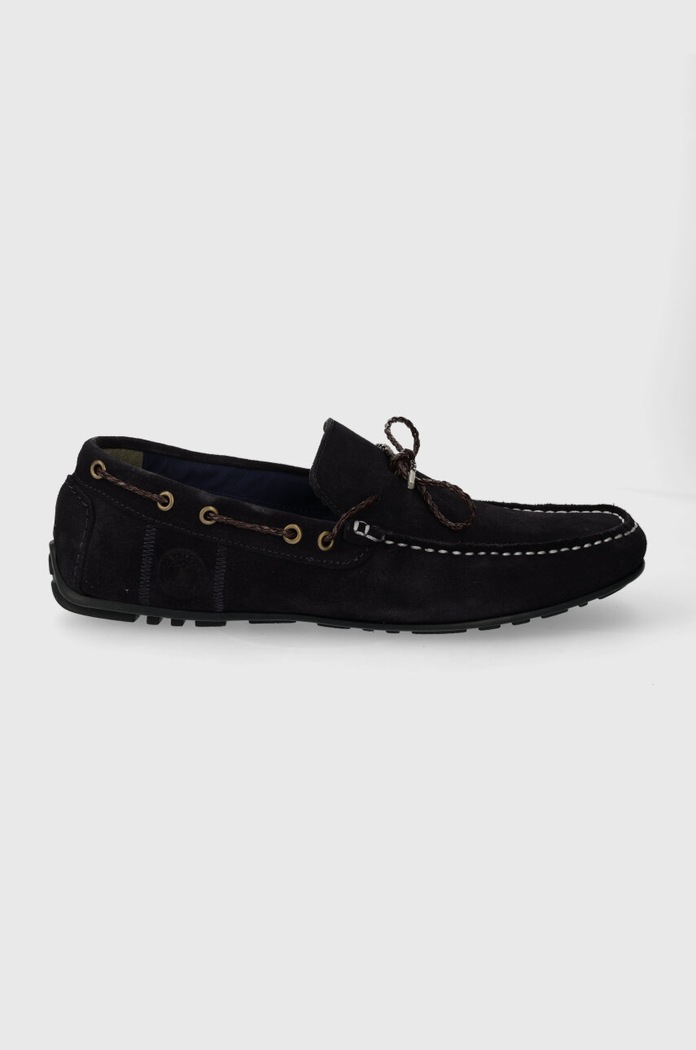 Barbour mokasyny zamszowe Jenson skóra zamszowa granatowy MFO0682NY71