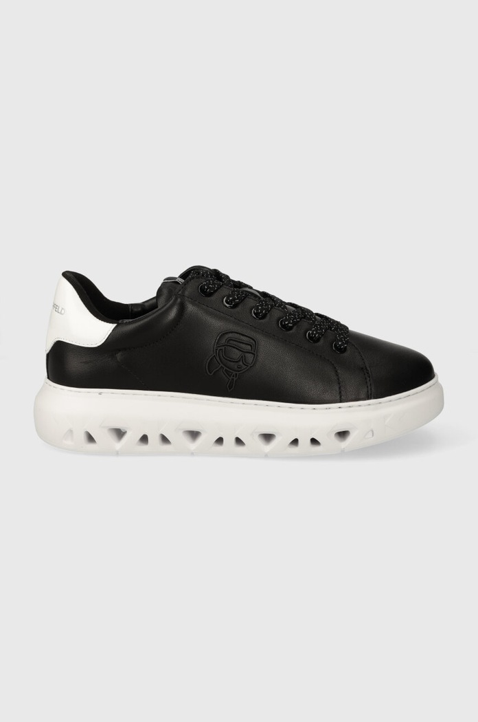 Δερμάτινα sneakers Karl Lagerfeld KAPRI KITE μικρό μαύρο KL54530.000