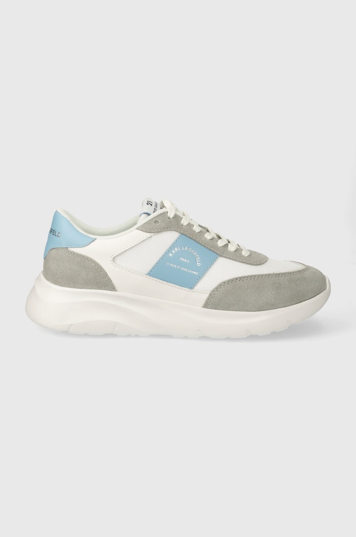 Karl Lagerfeld sneakersy SERGER skóra zamszowa biały KL53624.01B