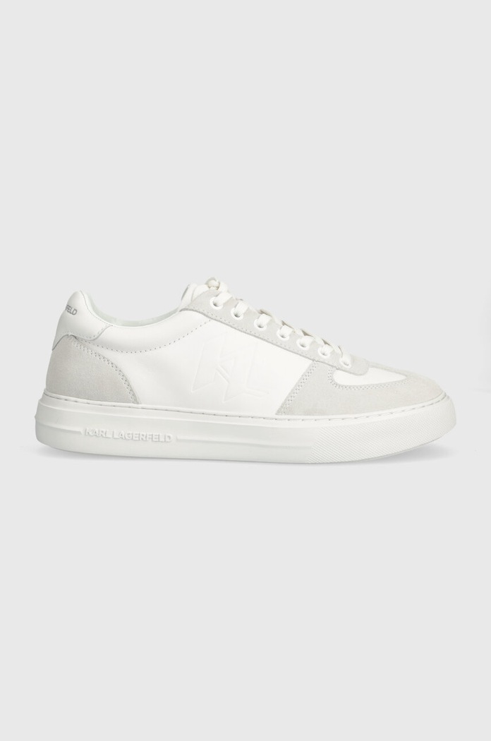 Karl Lagerfeld sneakersy skórzane T/KAP skóra zamszowa biały KL51424.011