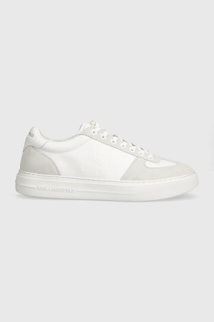 Karl Lagerfeld sneakersy skórzane T/KAP skóra zamszowa biały KL51424.011