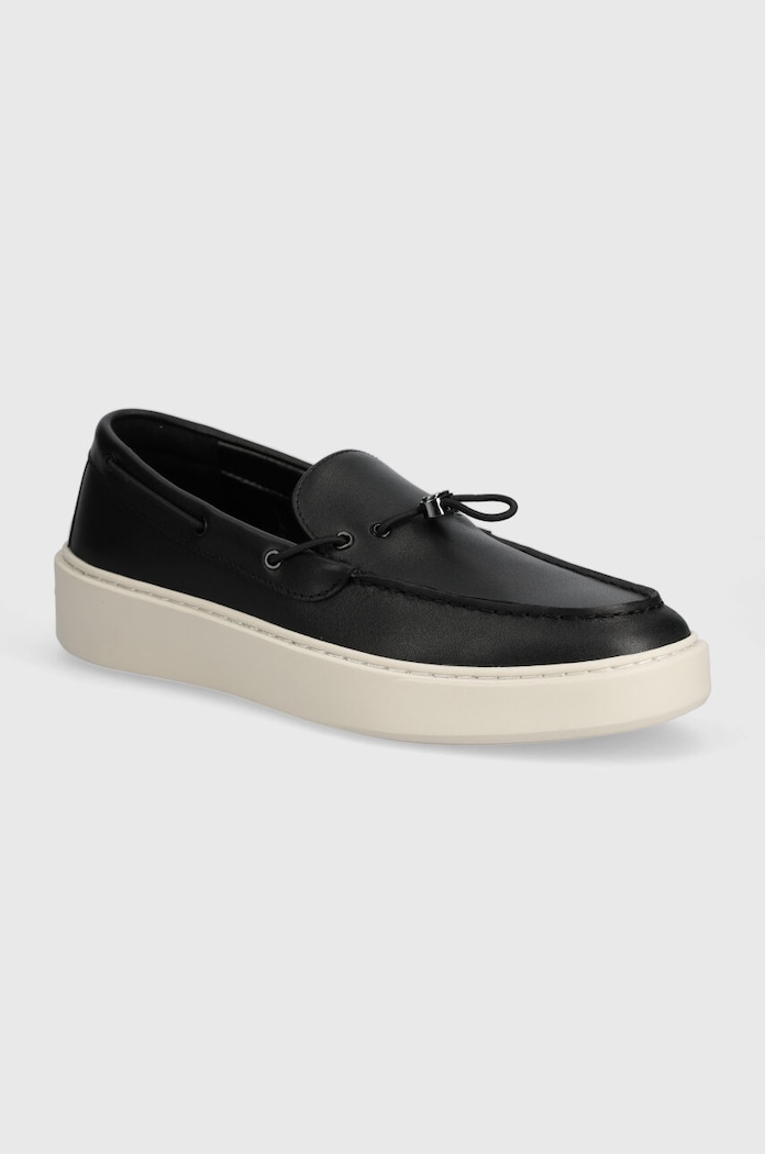 Karl Lagerfeld mokasyny skórzane FLINT II skóra licowa czarny KL53314.000
