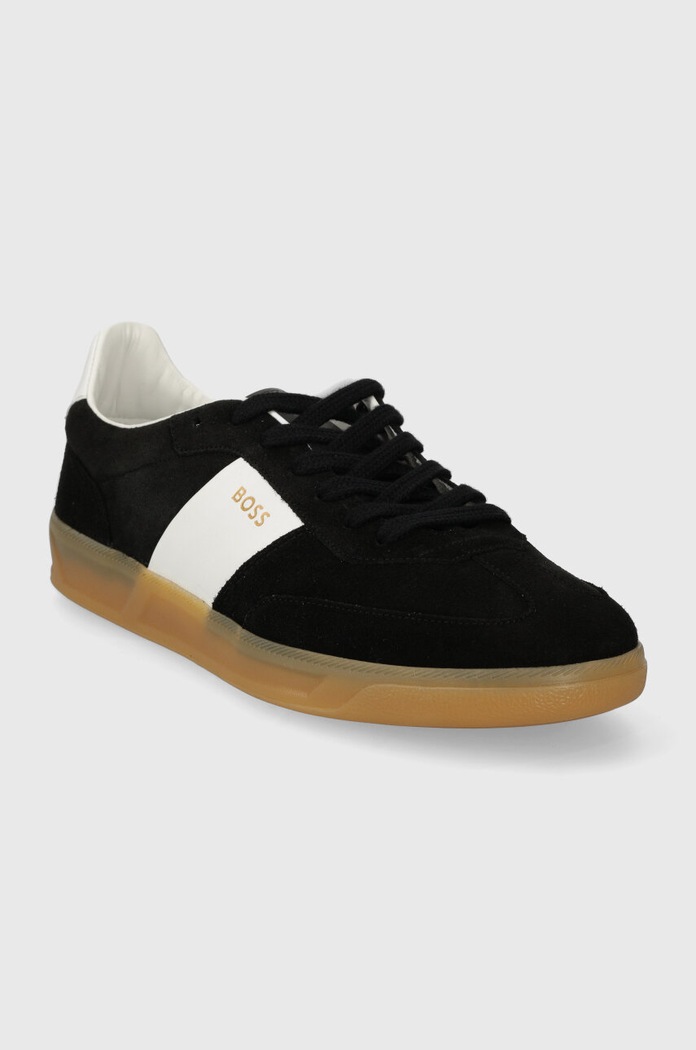 Semišové tenisky BOSS Brandon 50512365.001 černá SS24