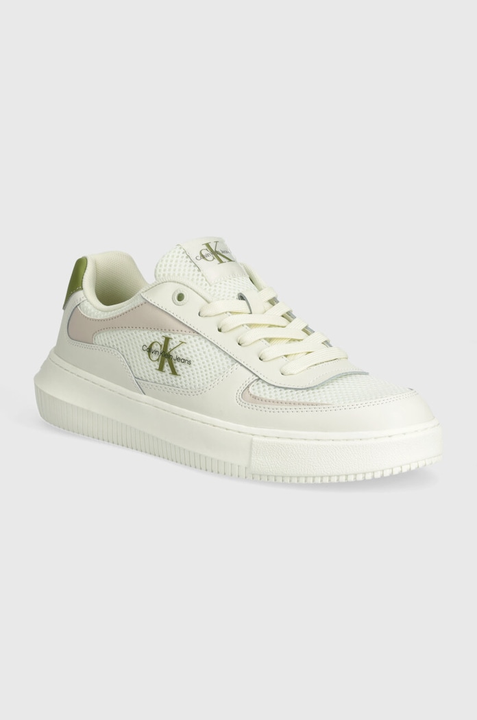 Calvin Klein Jeans sneakersy CHUNKY CUPSOLE MIX IN MET tekstylny biały YM0YM00896