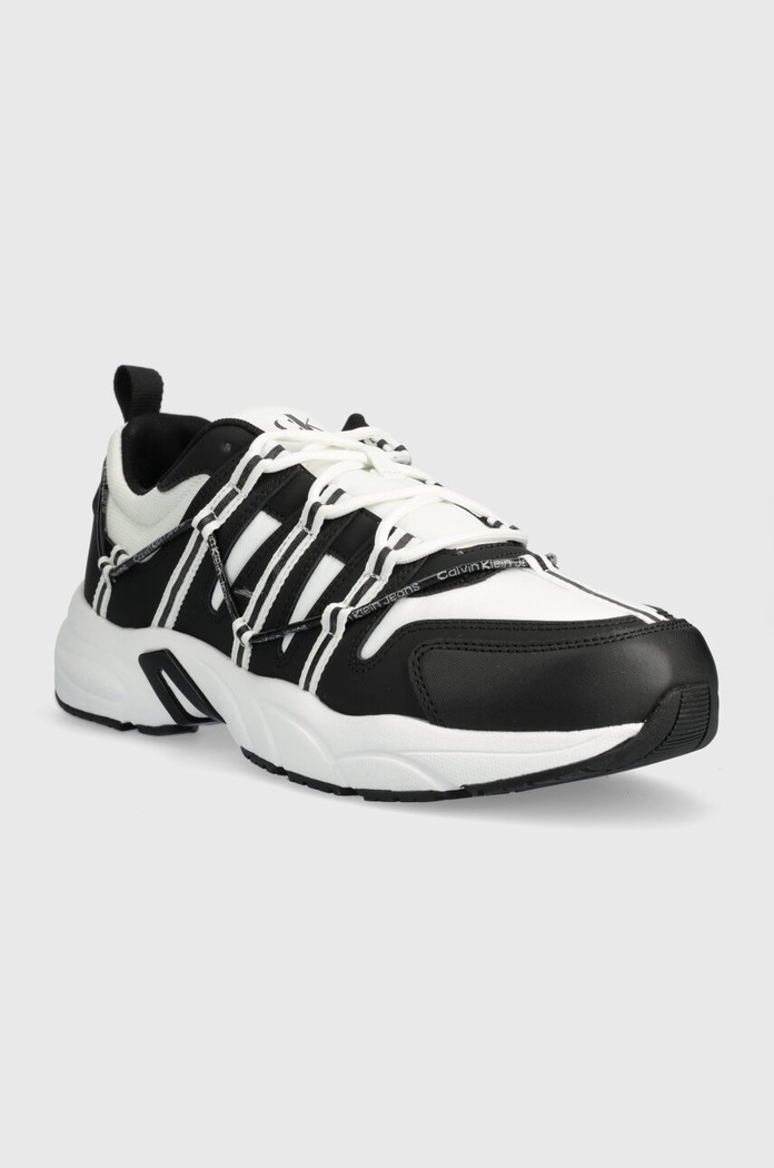 Sneakers Calvin Klein Jeans RETRO TENNIS LOW LACEUP MIX DIF YM0YM00918 μαύρο SS24