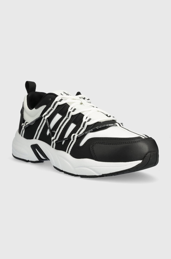 Sneakers Calvin Klein Jeans RETRO TENNIS LOW LACEUP MIX DIF YM0YM00918 μαύρο SS24