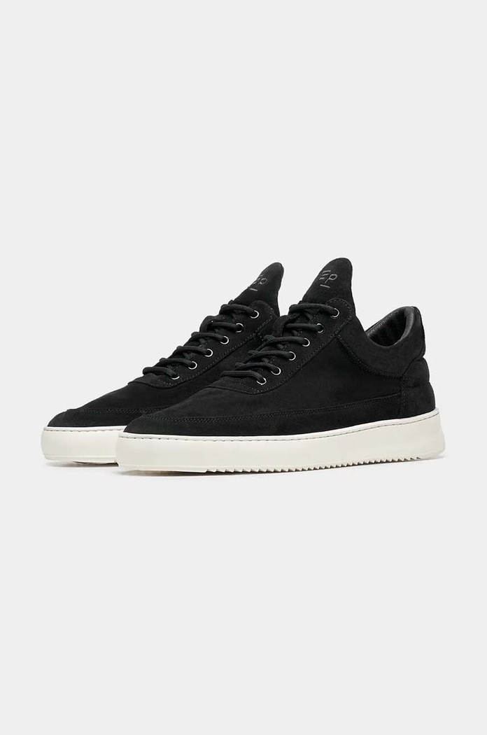 Замшевые кроссовки Filling Pieces Low Top Suede Organic 10122791861 чёрный SS24