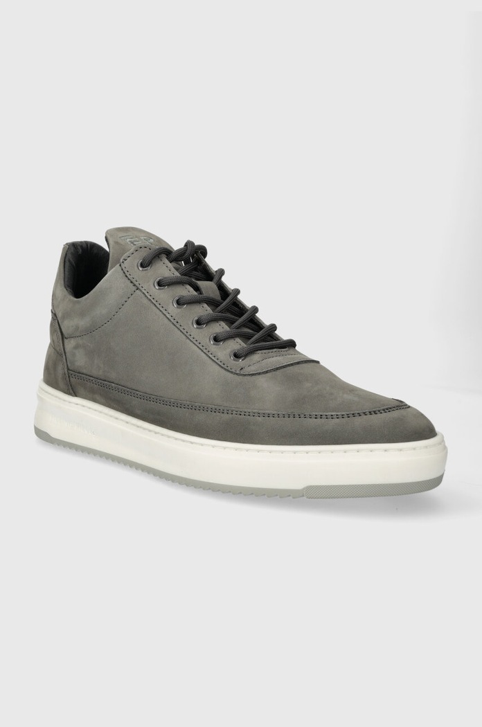 Nubukové tenisky Filling Pieces Low Top Base 10120591002 sivá SS24