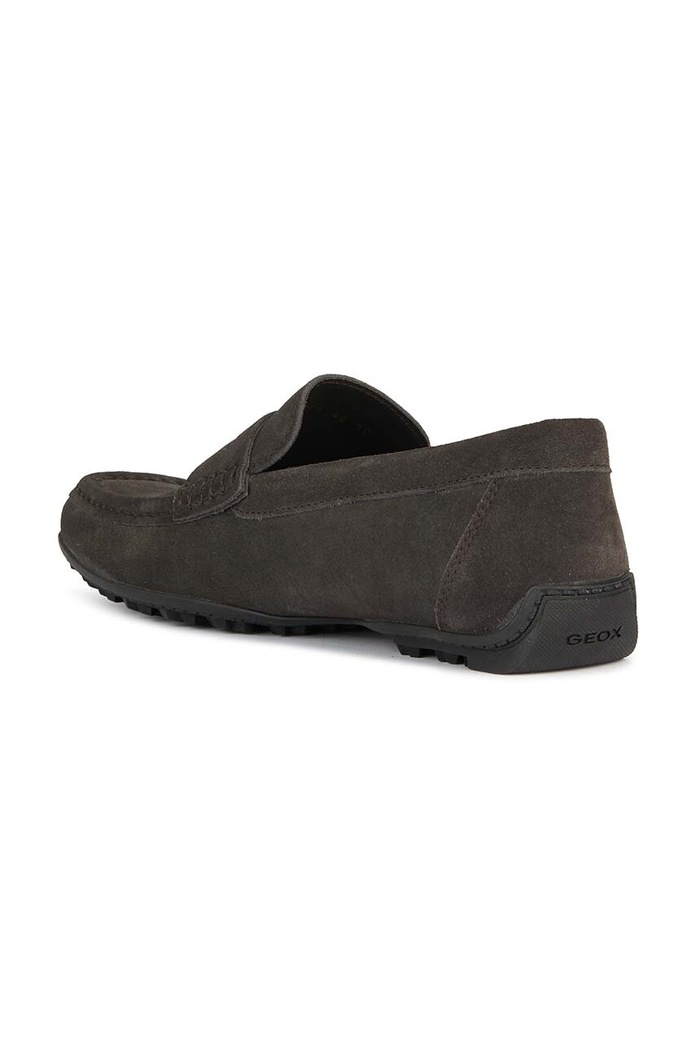 Semišové mokasíny Geox U KOSMOPOLIS + GRIP šedá U36CFA.00022.C6372