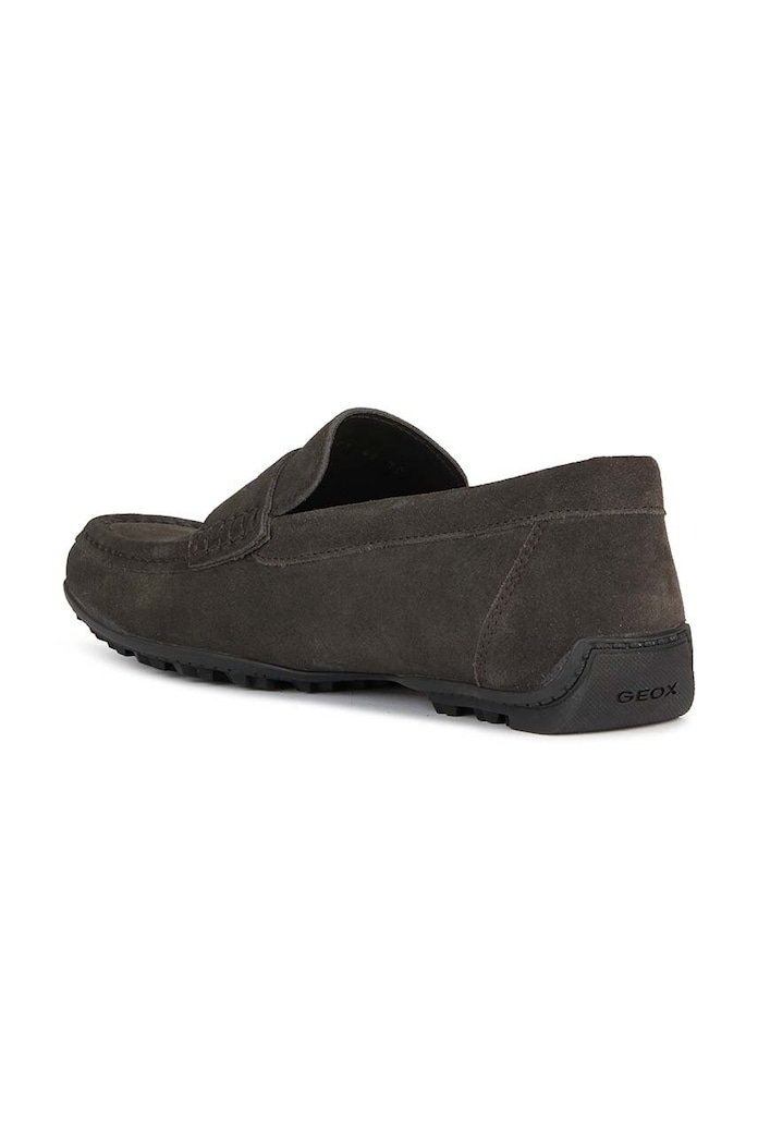 Semišové mokasíny Geox U KOSMOPOLIS + GRIP šedá U36CFA.00022.C6372