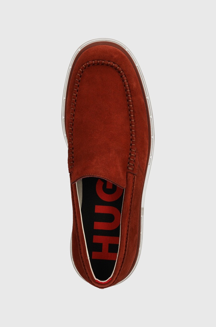 HUGO mocasini din piele intoarsa Chaol maro 50517277.248