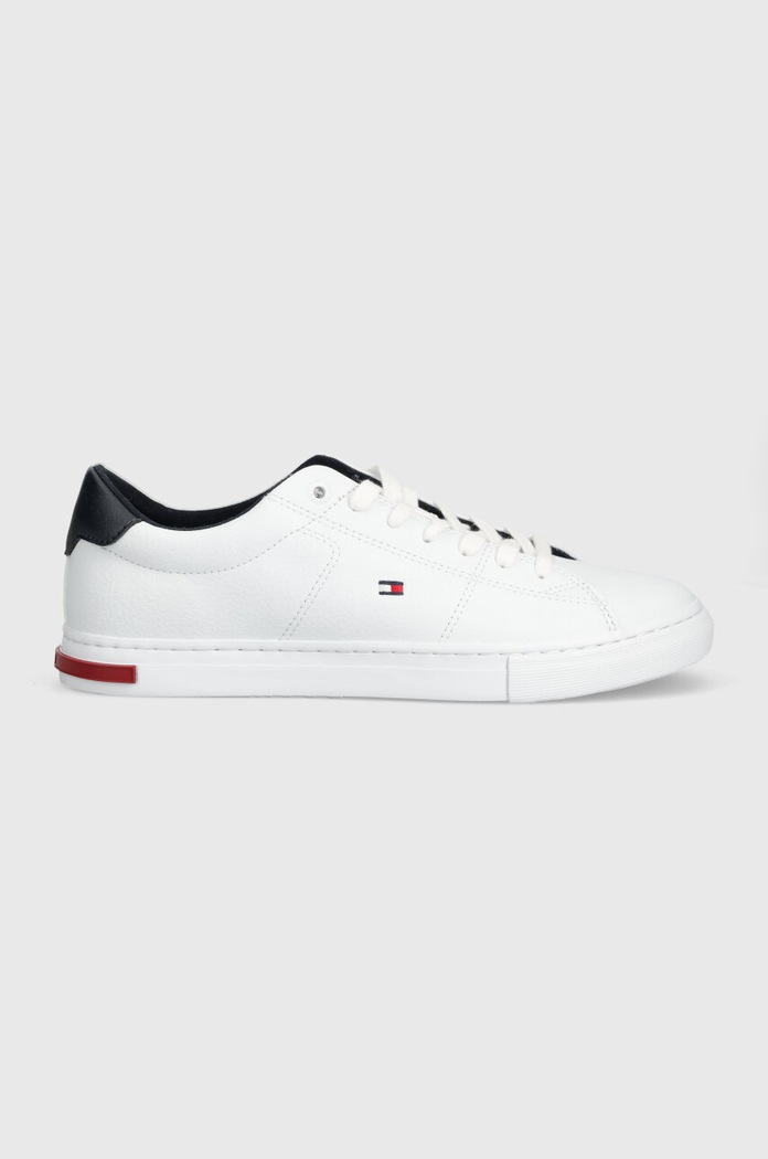 Tommy Hilfiger sneakersy skórzane ESSENTIAL LEATHER DETAIL VULC niska biały FM0FM04047
