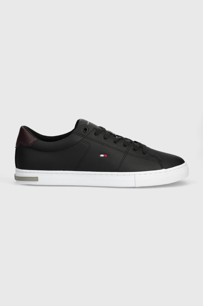 Tommy Hilfiger sneakersy skórzane ESSENTIAL LEATHER DETAIL VULC niska czarny FM0FM04047
