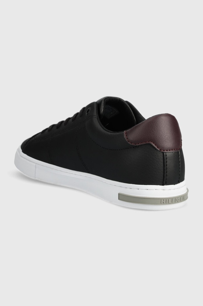 Obuwie Tommy Hilfiger sneakersy skórzane ESSENTIAL LEATHER DETAIL VULC FM0FM04047 czarny
