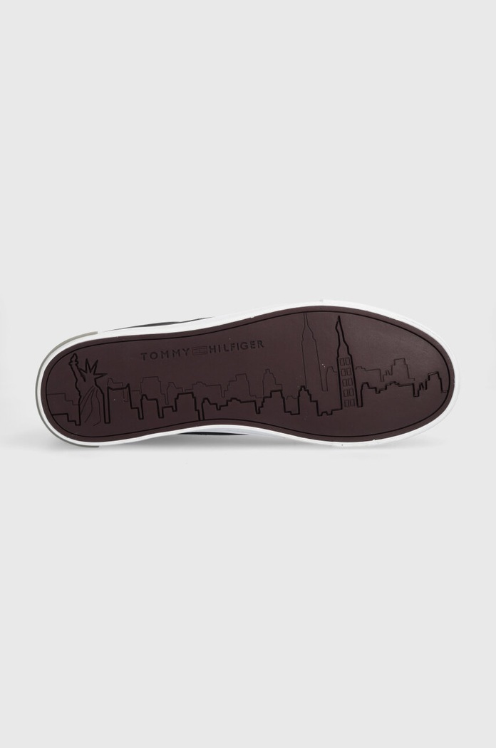 Tommy Hilfiger sneakersy skórzane ESSENTIAL LEATHER DETAIL VULC FM0FM04047 czarny