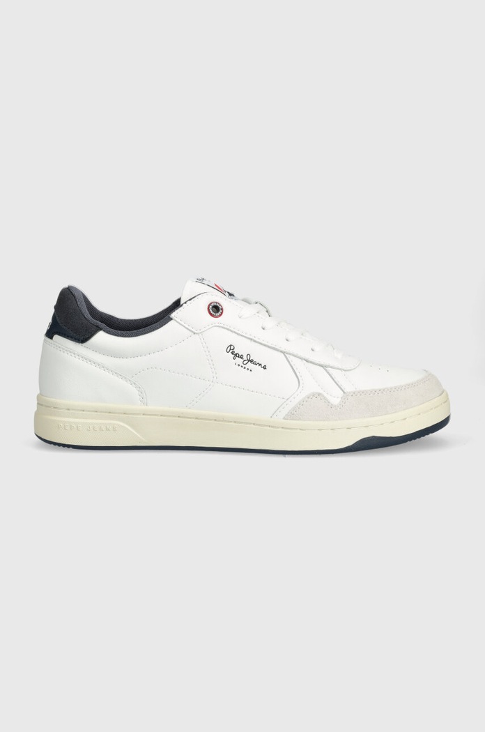 Δερμάτινα sneakers Pepe Jeans PMS00013 επικαλυμμένο δέρμα λευκό PMS00013