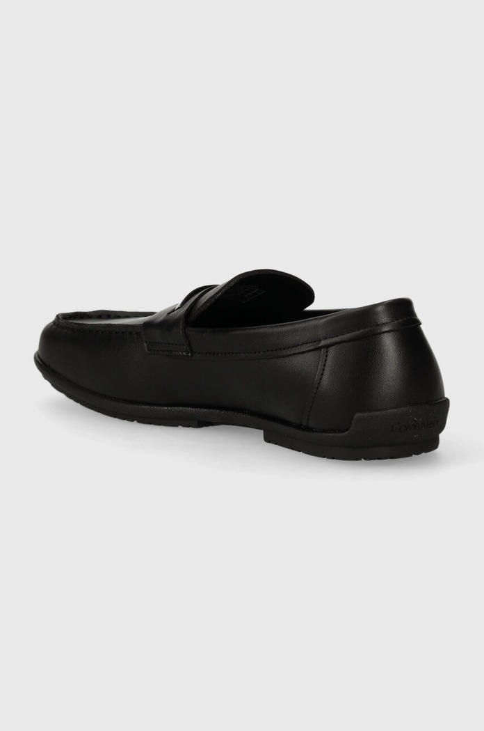 Obuv Kožené mokasíny Calvin Klein DRIVING SHOE METAL BAR HM0HM01473 čierna