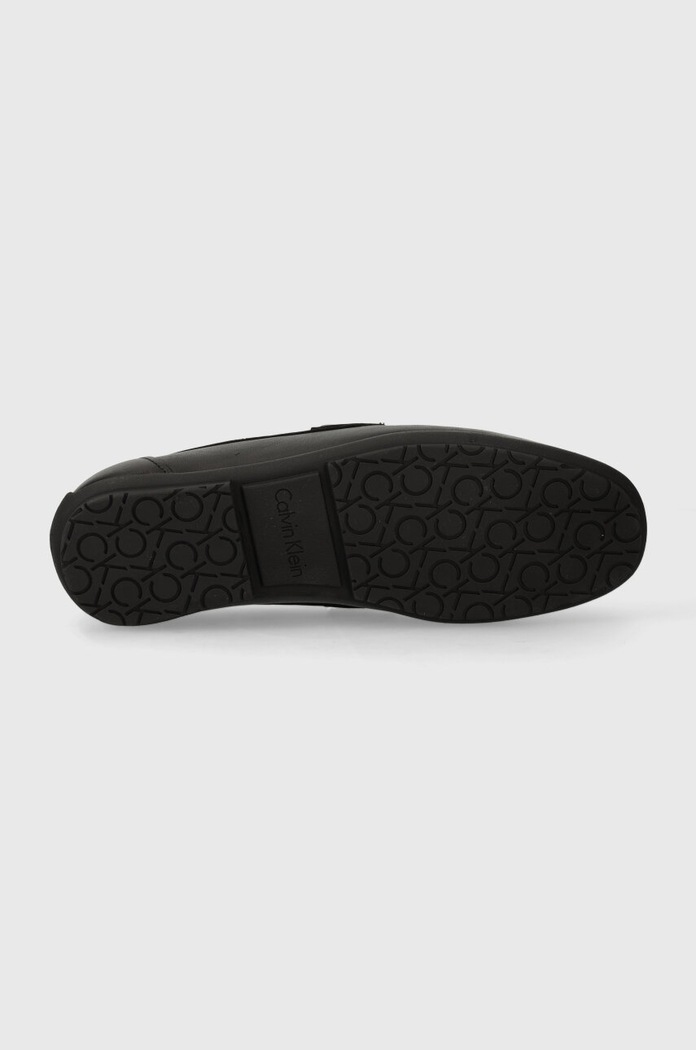 Kožené mokasíny Calvin Klein DRIVING SHOE METAL BAR HM0HM01473 čierna