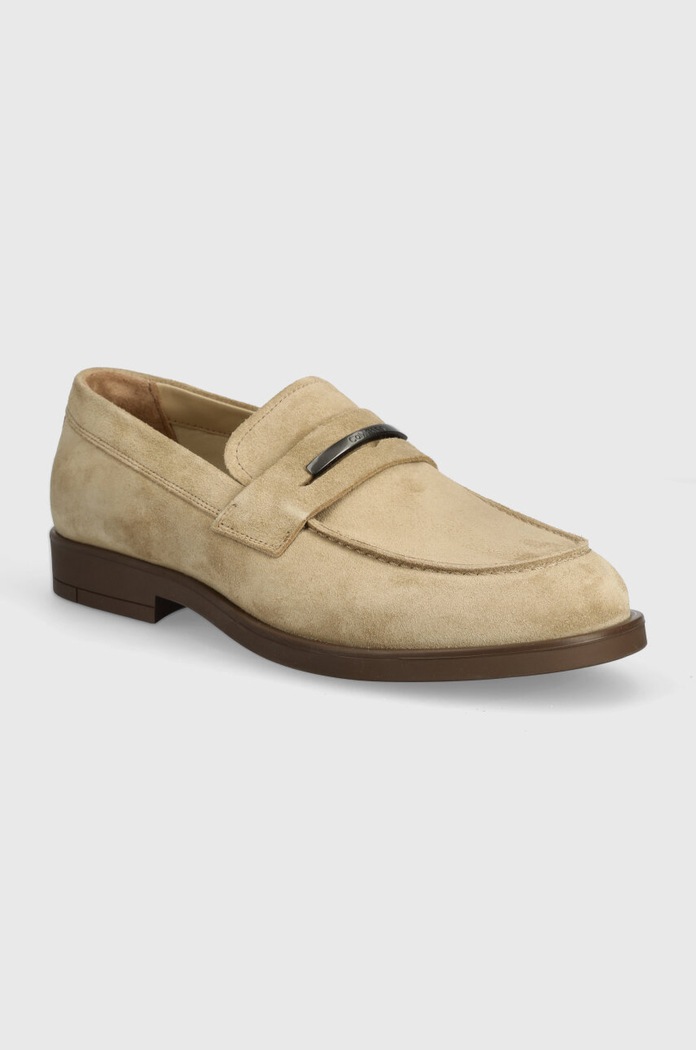 Semišové mokasíny Calvin Klein MOCCASIN SUEDE casual béžová HM0HM01469