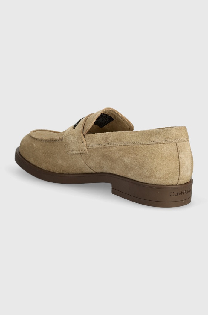 Obuv Semišové mokasíny Calvin Klein MOCCASIN SUEDE HM0HM01469 béžová