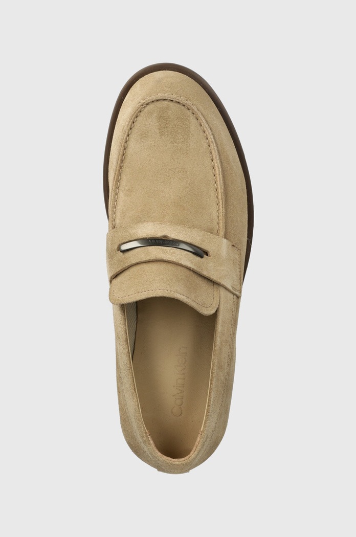 Semišové mokasíny Calvin Klein MOCCASIN SUEDE béžová HM0HM01469