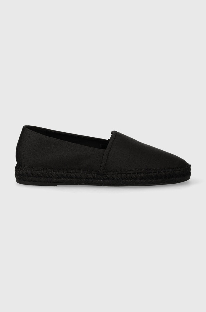 Calvin Klein espadrilles JAQ MONO HM0HM01468 fekete SS24