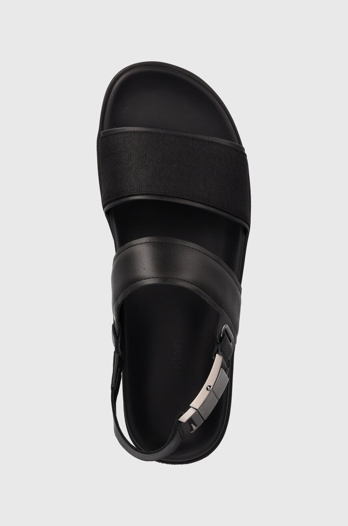 Sandály Calvin Klein BACK STRAP SANDAL JAQ MONO IP černá HM0HM01421