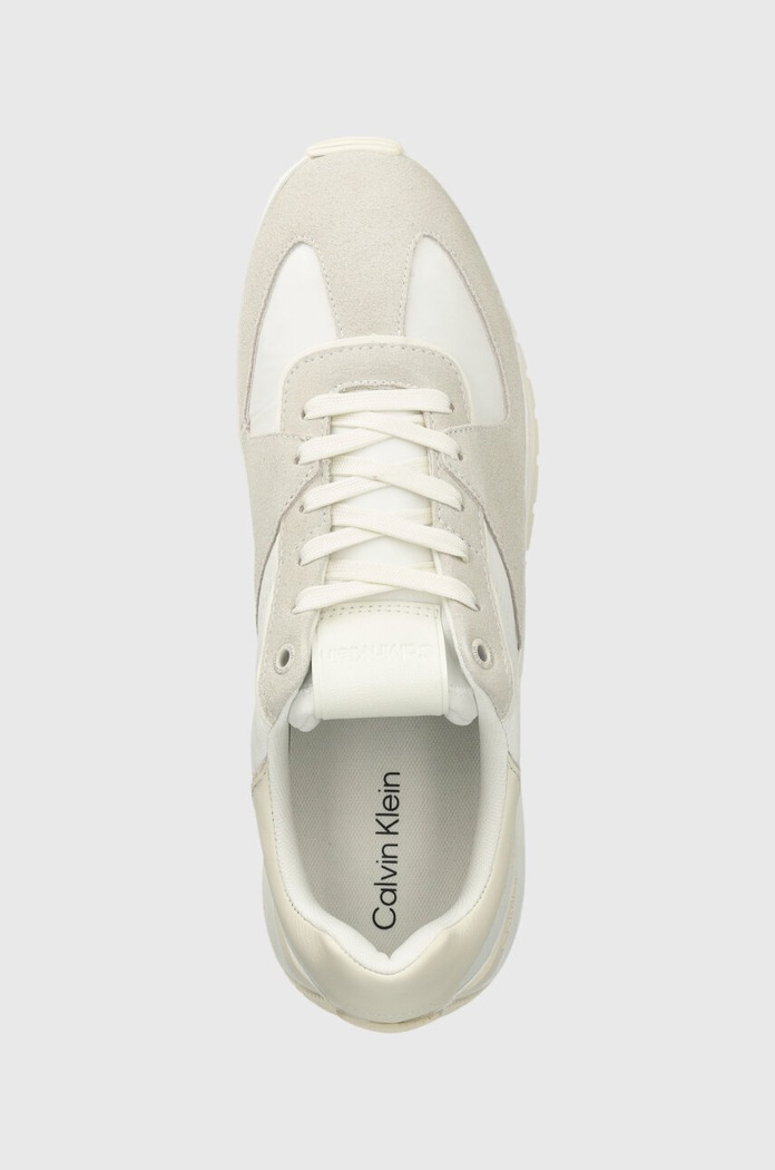 Tenisice Calvin Klein LOW TOP LACE UP MIX bijela HM0HM01403