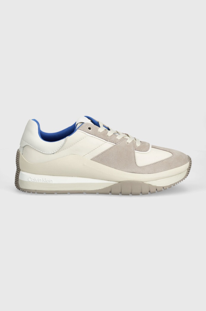 Sneakers Calvin Klein LOW TOP LACE UP MIX HM0HM01403 μπεζ AW24
