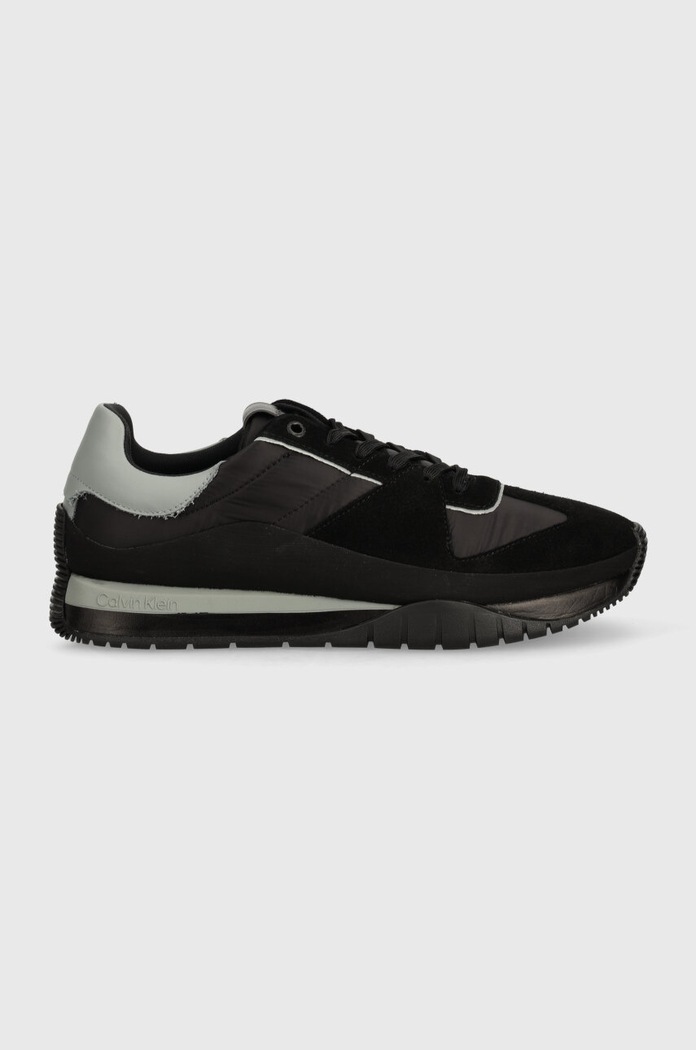 Sneakers Calvin Klein LOW TOP LACE UP MIX HM0HM01403 μαύρο AW24