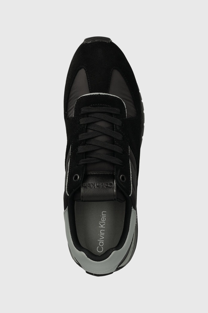 Sneakers Calvin Klein LOW TOP LACE UP MIX μαύρο HM0HM01403