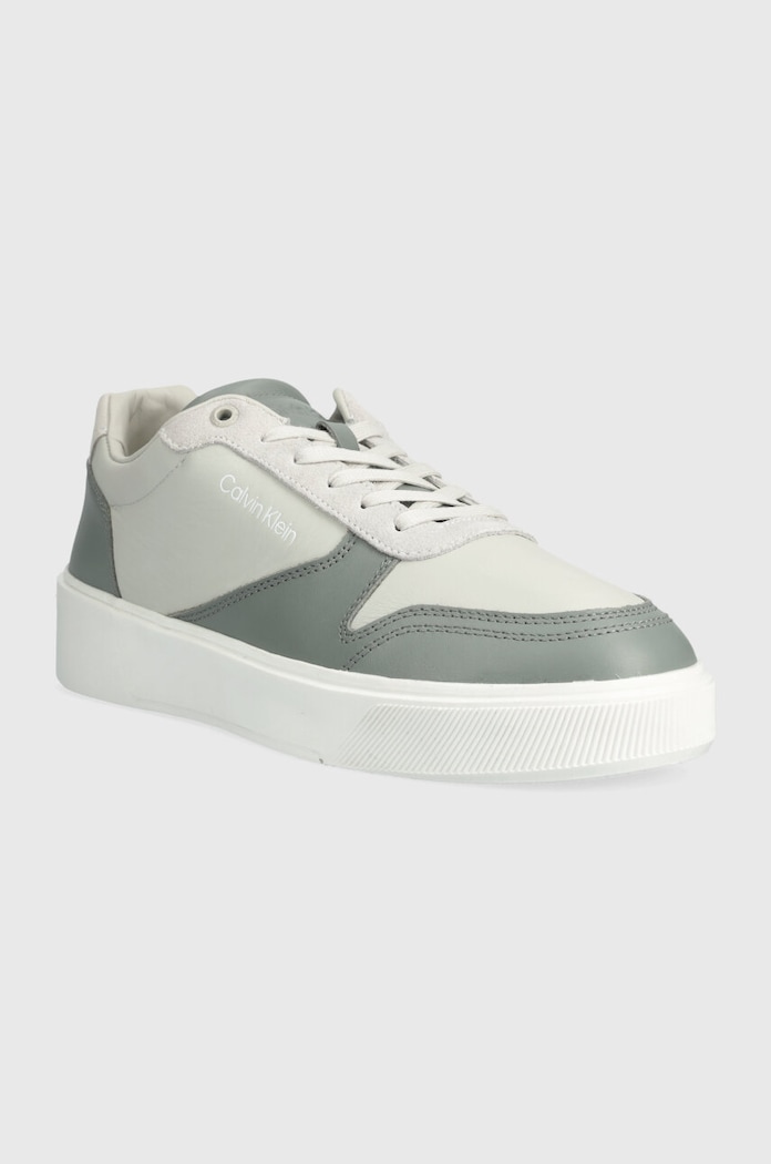 Δερμάτινα sneakers Calvin Klein LOW TOP LACE UP BSKT HM0HM01402 γκρί SS24