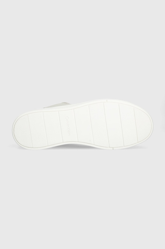 Δερμάτινα sneakers Calvin Klein LOW TOP LACE UP BSKT HM0HM01402 γκρί